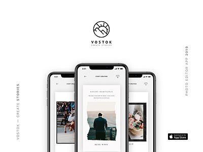 Vostok — create stories app appdesign design figma instagram ios mobile stories storytelling ui uiux userexperience userinterface ux