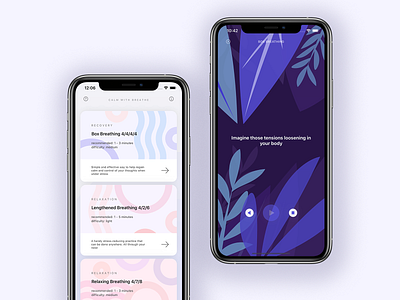BreatheIn - Smart Breathing app apple appstore breathe breatheing calm design illustration meditation ui userexperience userinterface ux