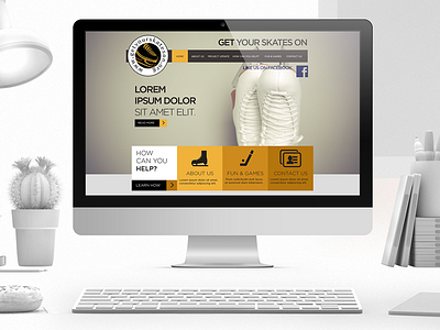 Get Your Skates On Website Design flat home icons page web design