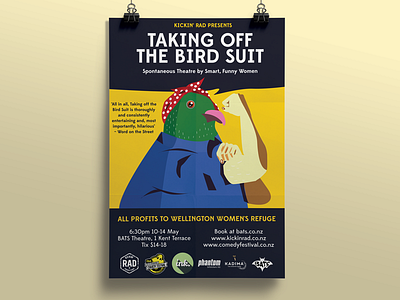 Taking Off the Bird Suit - Poster illustration poster vector vector art