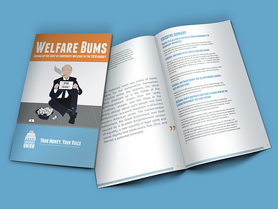 Welfare Bums Report branding illustration report typography