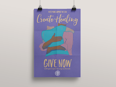 Create Healing Poster for Wellington Rape Crisis illustration pastels poster typography