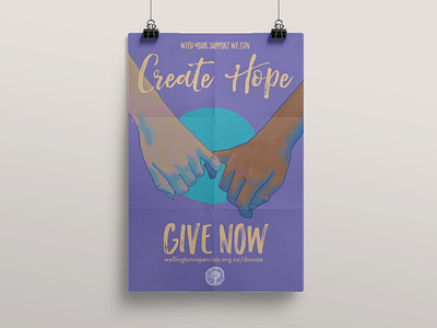 Create Hope Poster for Wellington Rape Crisis illustration pastels poster typography