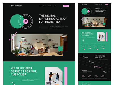 Design Agency Landing Page branding design landing page ui ux web website