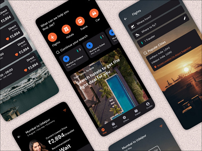 Travel App app application design mobile travel ui ux