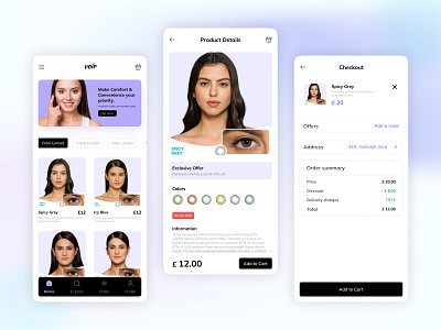 Contact Lens Purchasing App for Voir