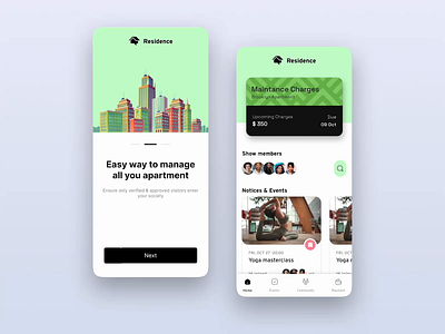 Building Management App apartment app application building mobile app mobile design mygate neighbour society ui ux