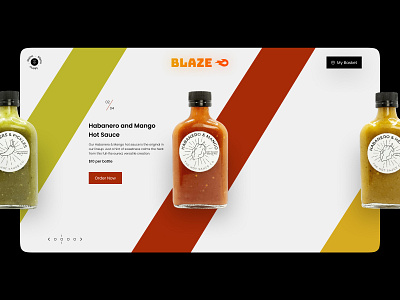 Hot Sauce e-Commerce design hot landing page sauce ui ux web web page website