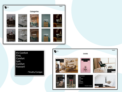 furniture category design ui