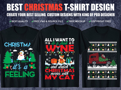 Download Best Christmas T Shirt Design By Sanowara On Dribbble