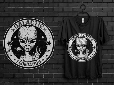 Galactic Federation alieantshirt alieantshirt alien branding design illustration logo t shirts typography vector