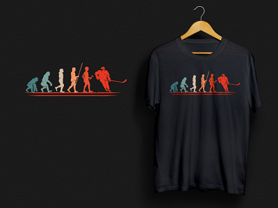 Evolution T-Shirt animation branding design graphic design hockey t shirt illustration motion graphics tshirt typography vector