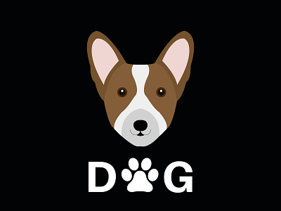 Dog Love branding design flat illustrator logo minimal typography