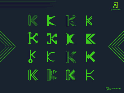 Single Letter K brand identity branding design flat illustrator lettermarkexploration logo logomark minimal typography