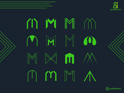 Single Letter M brand identity branding design flat graphicdesgn illustration illustrator lettermark lettermarkexploration logo logotype minimal typography