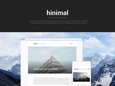 hinimal - minimal WordPress theme prospect themeforest wordpress wordpress theme