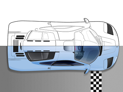 The Art of Wheels: McLaren F1 White illustration realism vector vector art vector illustration vectorart