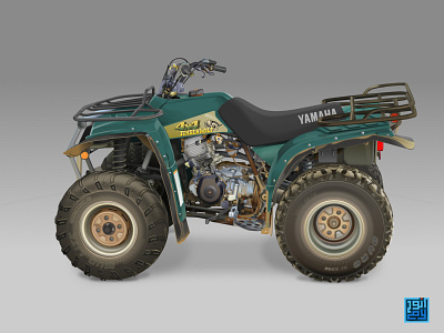 The Art of Wheels: Yamaha ATV Timberwolf atv illustration illustration art realism vector vector art vector illustration vectorart vehicle
