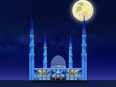 Masjid Sultan Salehuddin architecture illustration illustration art masjid mosque vector vector art vector illustration vectorart