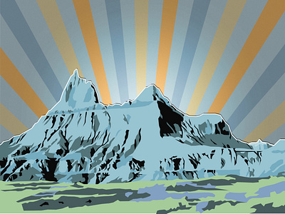Badlands Mountain design il illustration illustration art landscape mountain vector vector art vector illustration vectorart