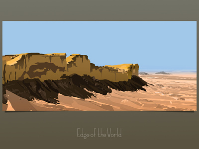Edge of the World digital art illustration illustration art landscape panorama vector vector art vector illustration vectorart