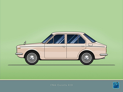 1966 Corolla E10 car corolla e10 illustration illustration art retro toyota vector vector art vector illustration vectorart