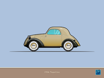 The Art of Wheels: 1936 Topolino 1930s 500 car city car classic car fiat illustration illustration art italy topolino vector vector art vector illustration vectorart vehicle