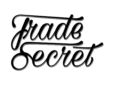 Trade Secret coffee font hand drawn logo