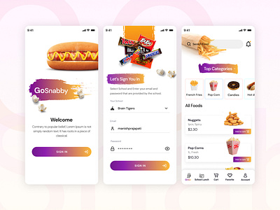 Food Concession App UI UX Design