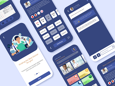 Healthcare and Medical Service - Mobile App animation branding design flat illustration logo minimal typography ui ux