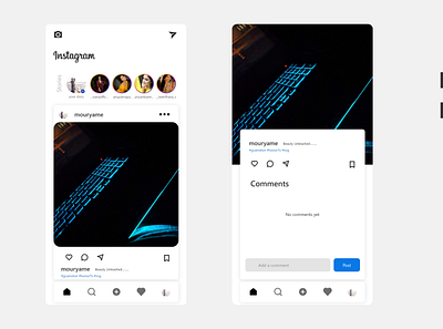 Post app design instagram ui ux