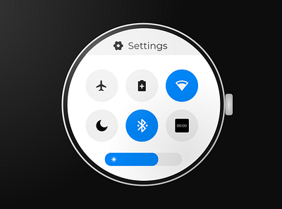 Quick Settings android concept concept design design google material material design quick settings settings smartwatch ui ux wear os