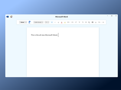 Microsoft word redesign concept