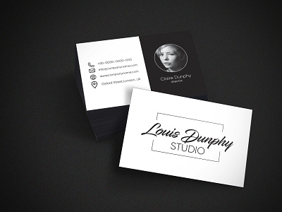 Business Card blackandwhite branding businesscard businesscarddesign design simple