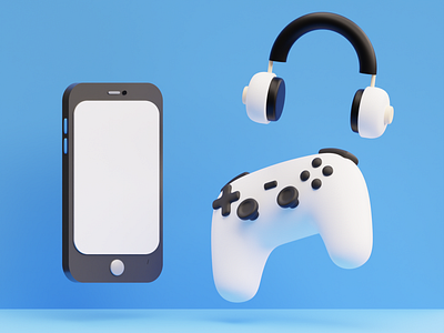 Gadgets 3d 3d graphic blender headphone illustration phone video game