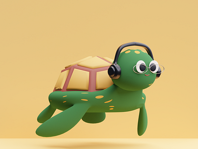 Turtle 3d 3d graphic blender illustration turtle