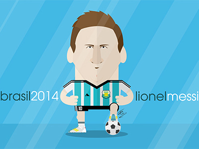 Messi - The best soccer player. facundo mansilla flat design illustration lionel messi messi