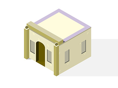Little House - Test design flat illustration photoshop