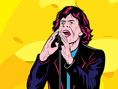 Mick Jagger - Olé Tour 2016 dibujo draw ilustration mick jagger rolling stones vector