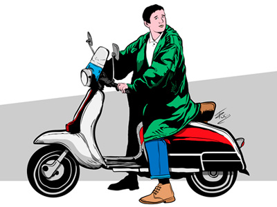 Mod beat comic mod pop art retro scooter siambretta sixties vespa