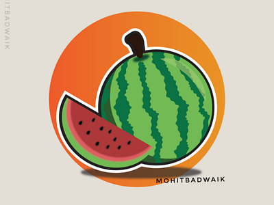 Watermelon adobeillustrator design fruit illustration logo logodesign minimalist vector watermelon