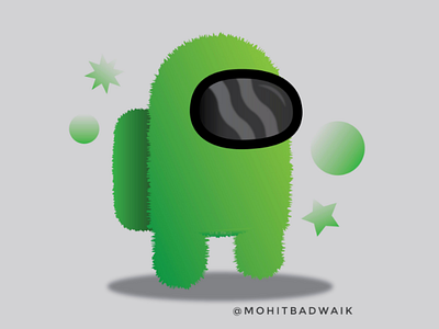 Among us adobeillustrator amongus androidgame character characterdesign design gamer games green new space