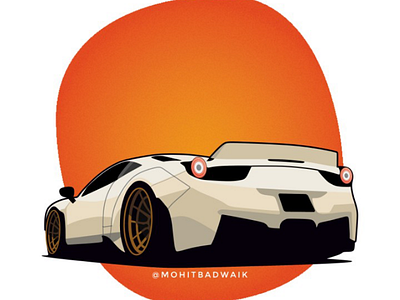 Ferrari 2020 adobe illustrator car carlover ferrai graphic design graphics designer motor newartist supercar vectorart wallpaper