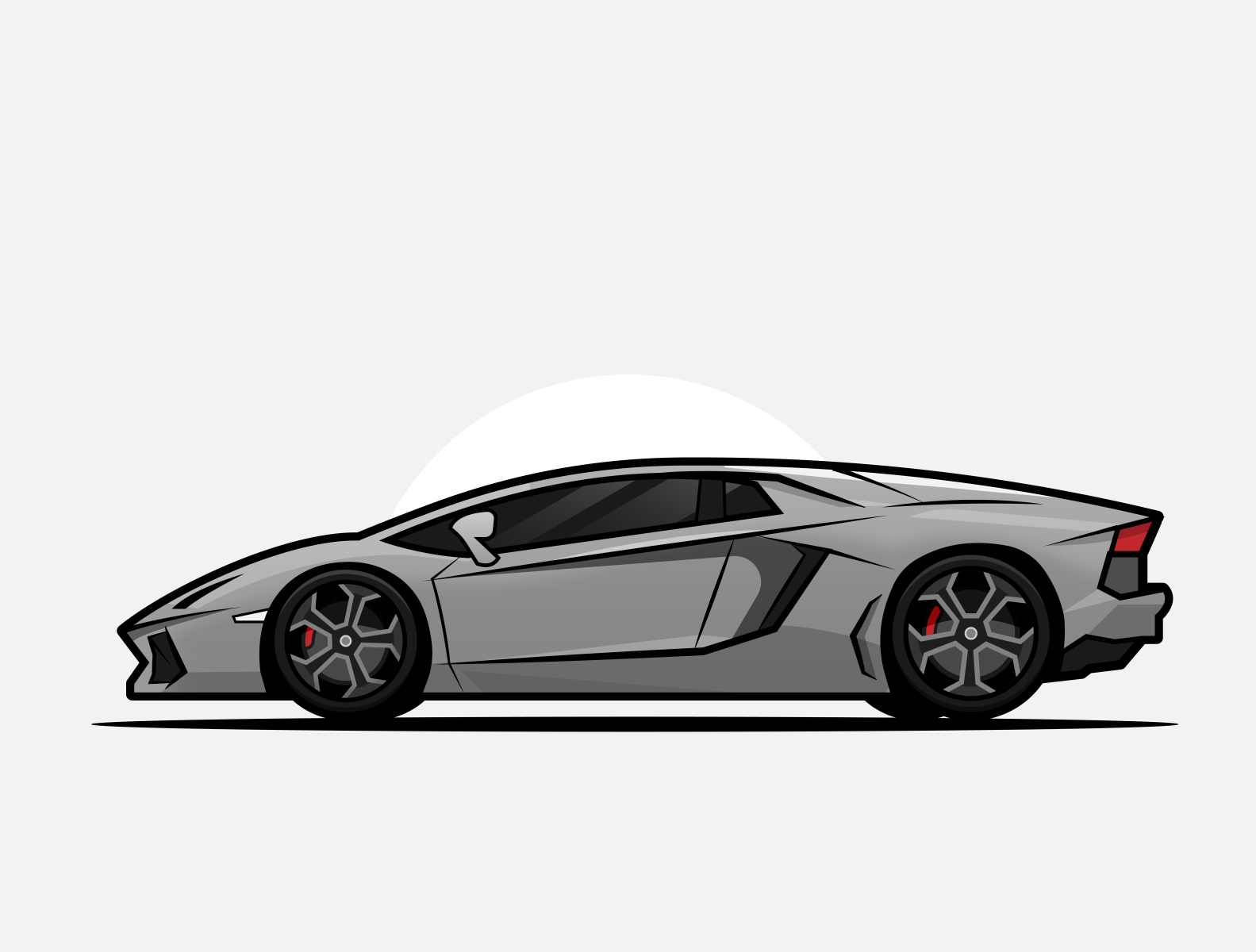 Lamborghini illustration by Mohitbadwaik on Dribbble