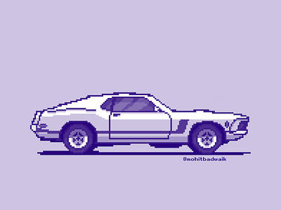 Pixel Mustang 2022 adobe illustrator adobeillustrator car graphic design illustration nftart pixel pixel art pixel artist pixel artwork purple vectorartwork