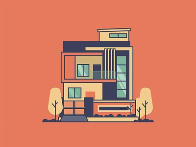 HOUSE DESIGN adobeillustrator architecture digital art graphic design house house design modern house vector vector art vectorartwork