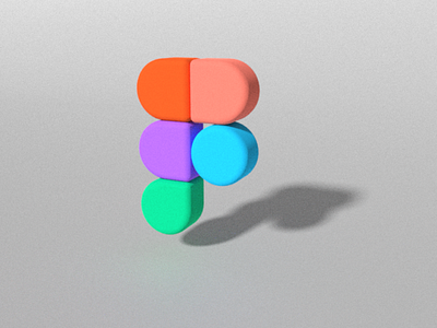 Figma 3D 3d design logo minimal