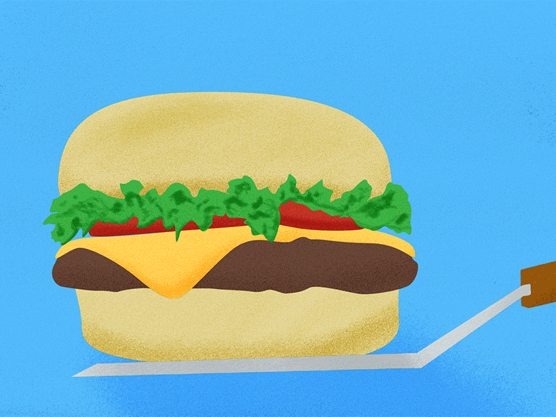 Order Up! animated animated gif burger cheeseburger food gif motion graphics