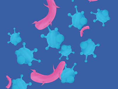 Made some germs today aftereffects germs illustration photoshop styleframes
