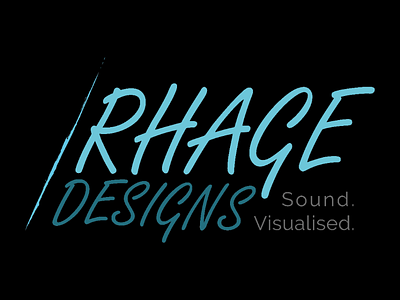 Rhage Designs Logo adobe adobe illustrator black blue brand brand identity business business design catchphrase design graphic design graphic designer gray grey illustrator logo promotion rhage designs typography